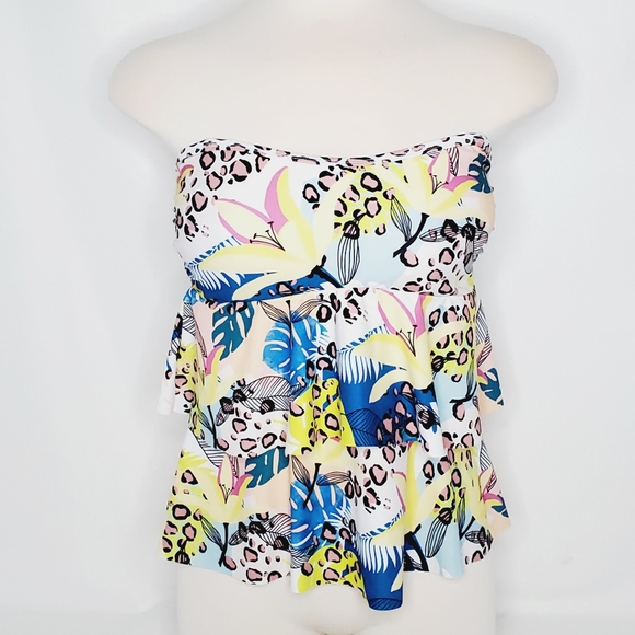NWOT Venus Women's Ruffle Bandeau Tankini Top & Matching Bikini Bottoms - Picture 6 of 10